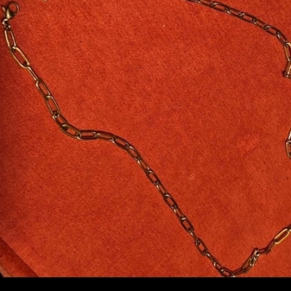 PAPER CLIP Style gold toned fashion adjustable As Is Costume Womens - Picture 2 of 15
